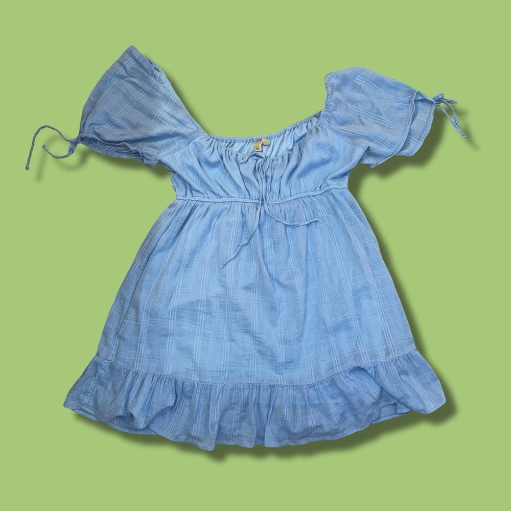 Light Blue Off-Shoulder Dress